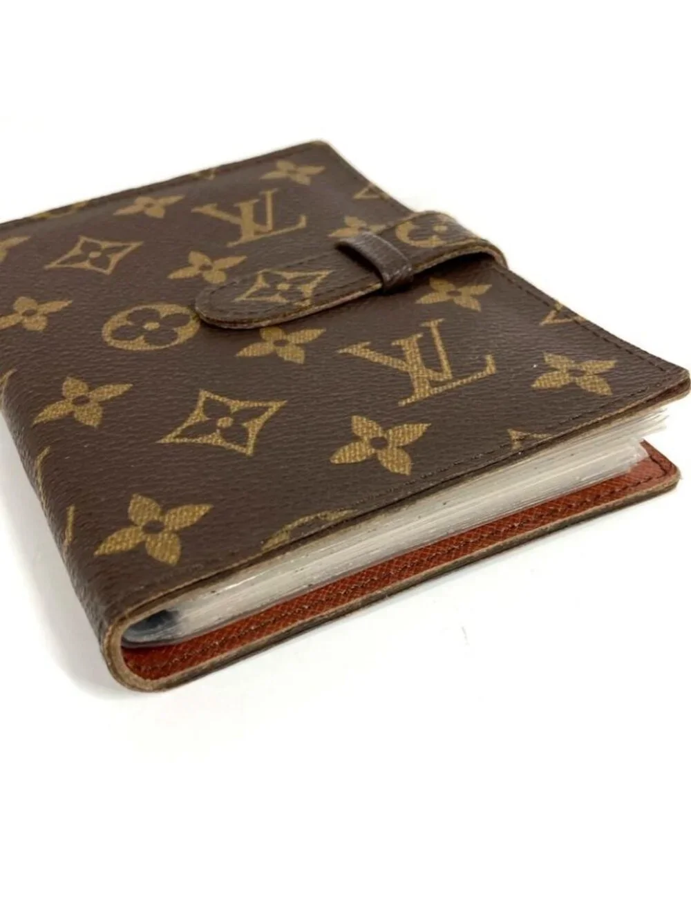 Louis Vuitton Notebook Cover Pochette Photo Case Monogram Canvas Brown
